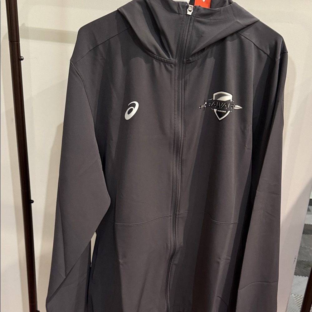 Asics Charcoal Full-Zip Jacket